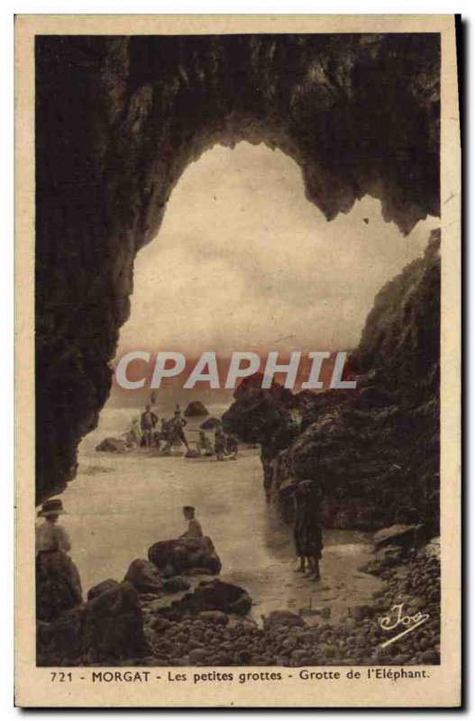 Old Postcard Morgat The Small Caves Cave L & # 39Elephant