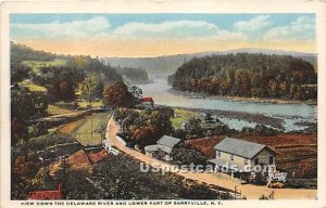 View Down the Delaware River - Barryville, New York NY  