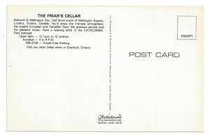 Postcard The Friars Cellar London Ontario Canada 