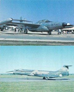 Military Airplanes  F-89~Scorpion & F-104 Starfighter   *2* Air Force Postcards