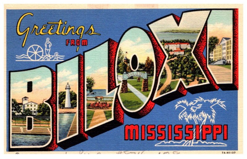 Mississippi Biloxi  LARGE LETTER