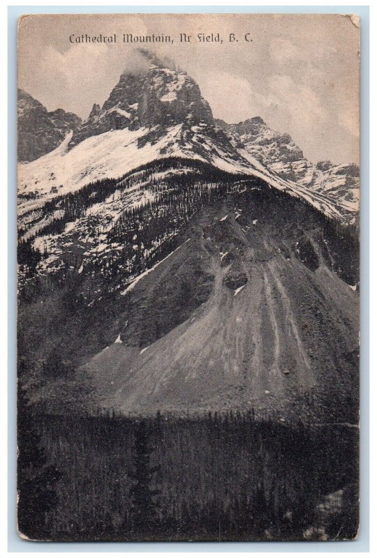 1912 Cathedral Mountain Nr Field British Columbia Canada Antique Posted Postcard 