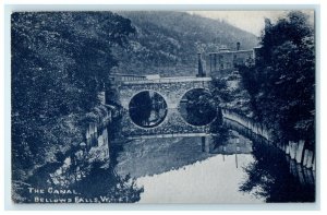 c1913 The Canal View, Bellows Falls Vermont VT Antique Postcard