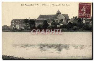 Old Postcard Paimpont Abbey and The Pond Cote Sud Ouest