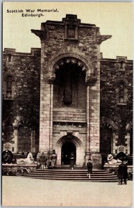 Scottish War Memorial Edinburgh Scotland Castle Front Building Postcard