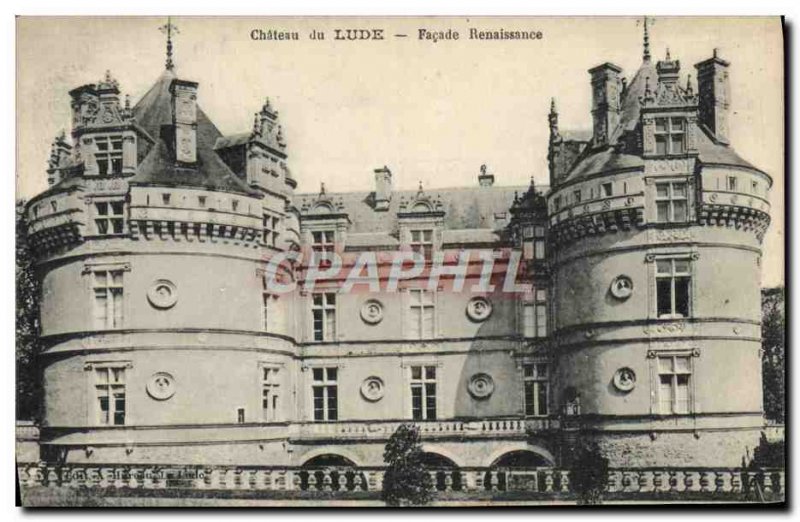 Old Postcard Chateau du Lude Renaissance Facade