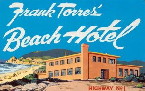 FRANK TORRES' BEACH HOTEL Montara, CA San Mateo County 1950s Vintage Postcard