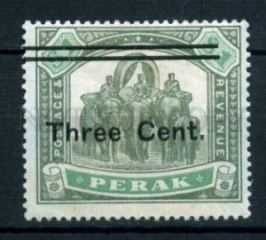 030197 MALAY PERAK 1899 elephants stamp #30197