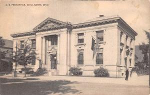 CHILLICOTHE, OH  Ohio    U.S. POST OFFICE   Ross County   Black & White Postcard