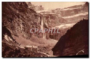 Old Postcard Gavarnie Cirque and waterfalls