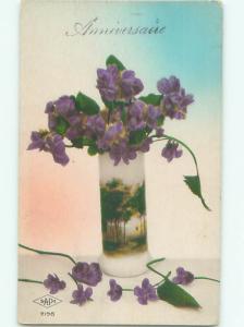 tinted rppc c1910 BEAUTIFUL FLOWERS AC9164