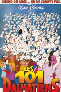 101 Dalmations Dalmatiens Walt Disney Eurodisney Cinema Poster Postcard