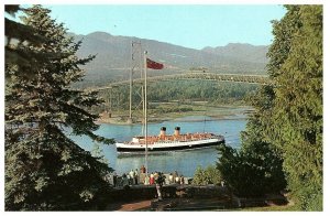 CPSS Princess Patricia at Lion's Gate Bridge Stanley Park BC Canada Postcard