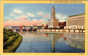 Postcard BRIDGE SCENE Columbus Ohio OH AN9243