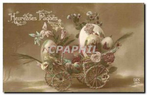 Old Postcard Fancy Easter Eggs Easter