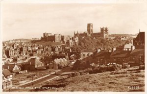 br108737 durham from the station uk real photo