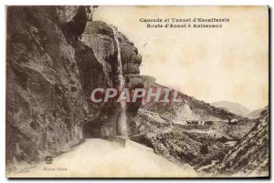 Old Postcard Cascade Tunnel and d & # 39Escaffarels Route d & # 39Annot has E...