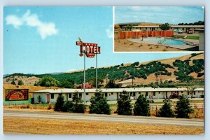 Santa Rosa California CA Postcard Starlite Motel Building Multiview 1960 Vintage