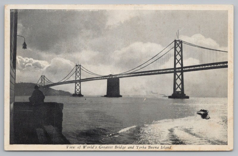 San Francisco-Oakland Bay Bridge From Yerba Island San Francisco CA Postcard 