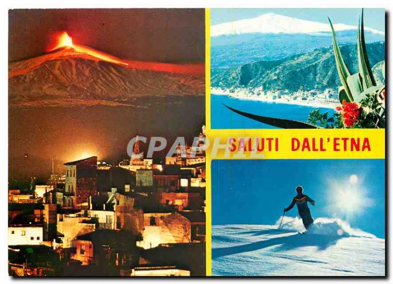 Postcard Modern Saluti dall'Etna