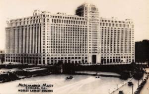 Chicago Illinois Merchandise Mart Exterior Real Photo Antique Postcard K24849