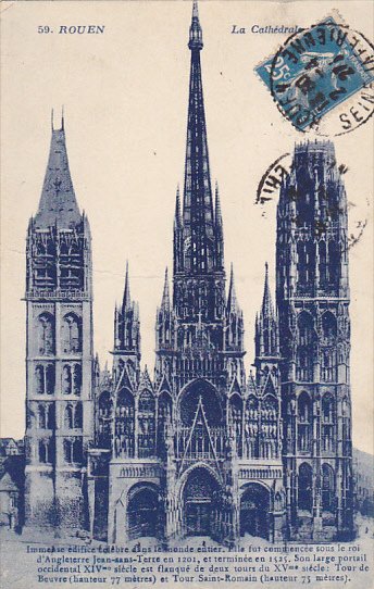 France Rouen La Cathedrale Notre-Dame 1923