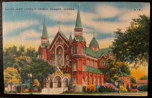 Vintage Postcard 1930-1945 Sacred Heart Catholic Church, Augusta, Georgia (GA)