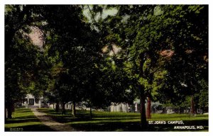 Postcard ROAD SCENE Annapolis Maryland MD AQ8673