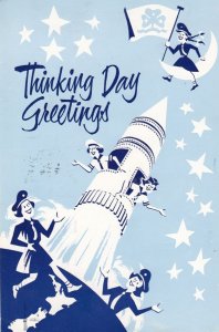 Thinking Day Greetings New Zealand Space Rocket Postcard