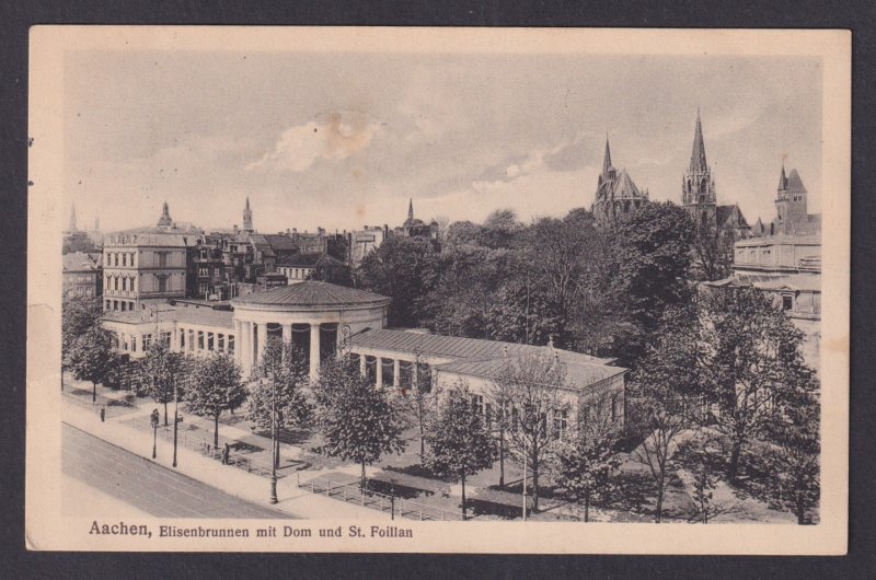 Aachen Germany Elisenbrunnen Cathedral View 1916 WWI Feldpost PC