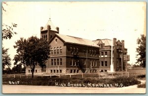 RPPC Kenmare High School Building Kenmare North Dakota ND UNP DB Postcard J14