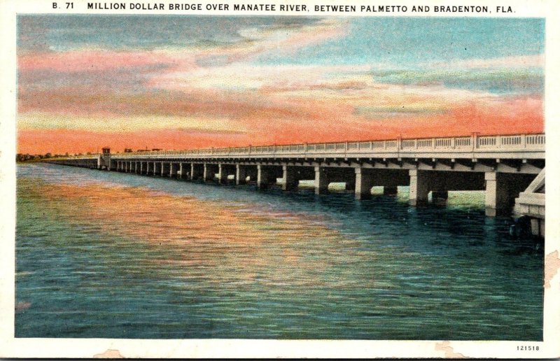 Florida Bradenton Million Dollar Bridge Over Manatee River