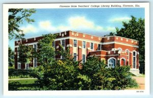 FLORENCE, Alabama AL ~ Library FLORENCE STATE TEACHERS' COLLEGE c1940s Postcard