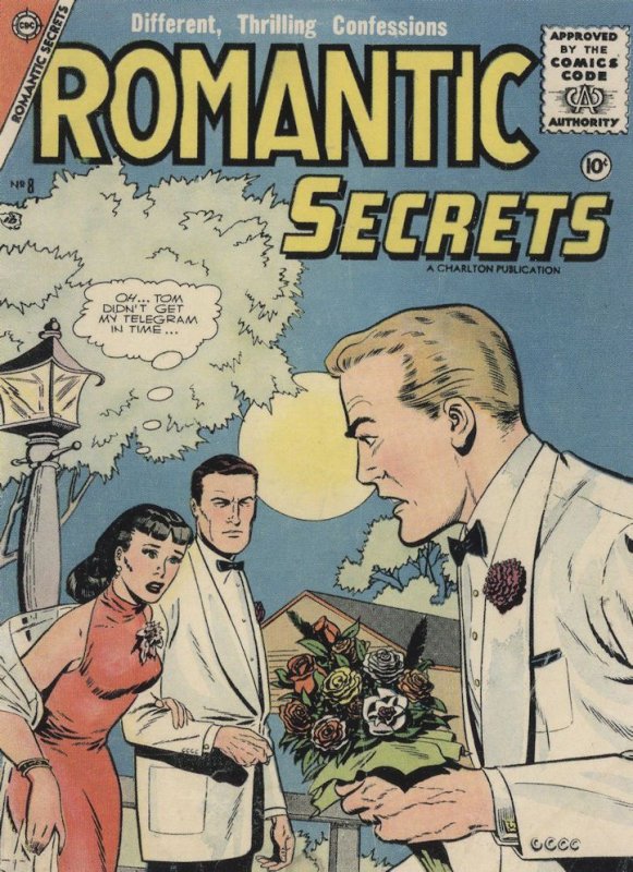 Romantic Secrets 1950s Comic Book Love Telegram Postcard