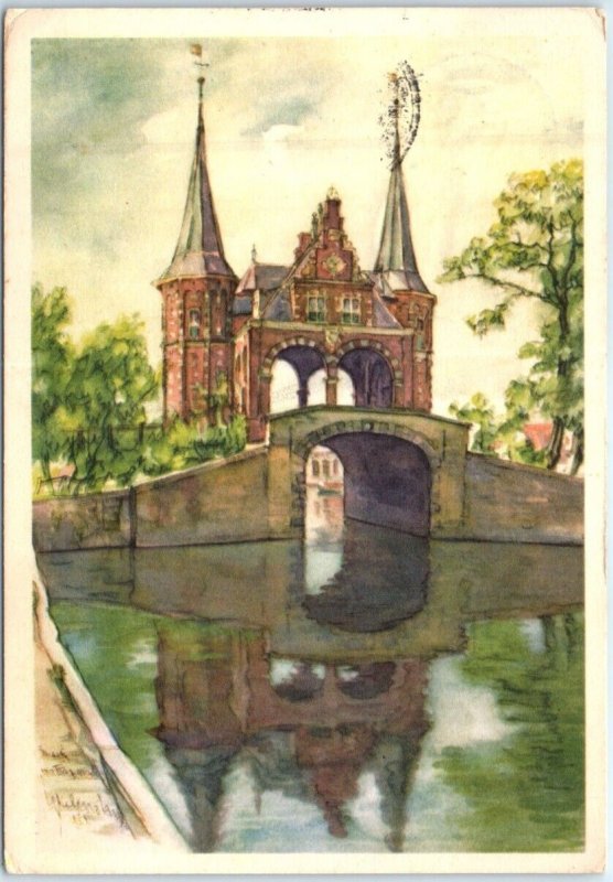 Postcard - Waterpoort - Sneek, Netherlands