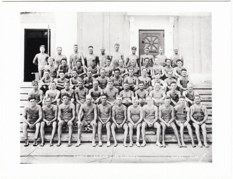 Coney Island Beach Lifeguards Group Portrait 1922 NYC Repro Postcard