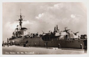 Den Helder Hr. Ms. Heemskerk Frigate Vintage RPPC C256