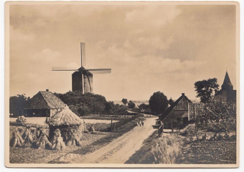 Netherlands, Gelderland; Mill & Rural Scene RP PPC Unposted, c 1920's