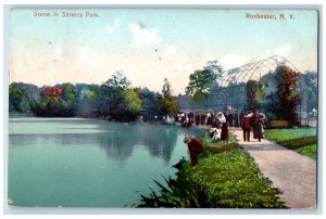 1909 Scene In Seneca Park Lake Schenectady New York NY Posted Antique Postcard