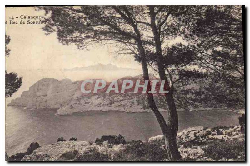 Postcard Old cove and Bec Sormiou