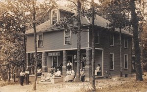 DC1/ Crooked Lake Indiana RPPC Postcard c1910 Cedar Side Hotel 118