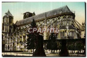 Old Postcard Bourges Cher the Cathedral view from the Garden of the Hotel de ...