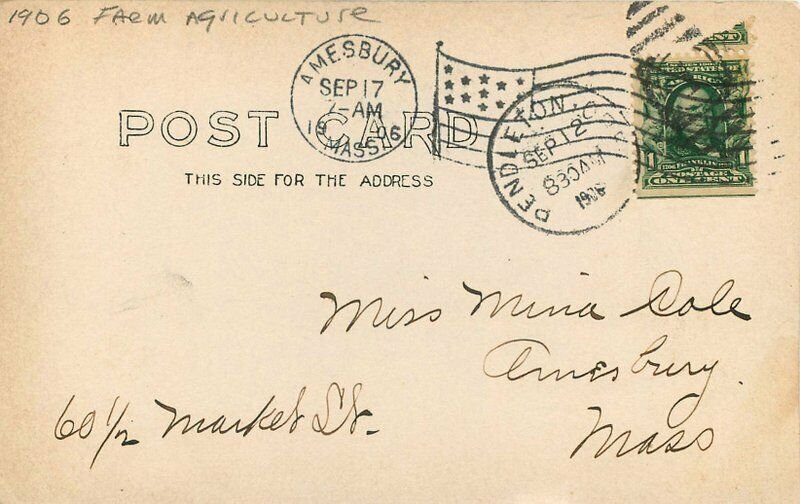 Farm Agriculture Pendleton Oregon 1906 Postcard undivided 8513