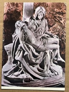 1967 USED POSTCARD  - THE PIETA, BY MICHELANGELO, ST. PETER BASICA, ROME, ITALY