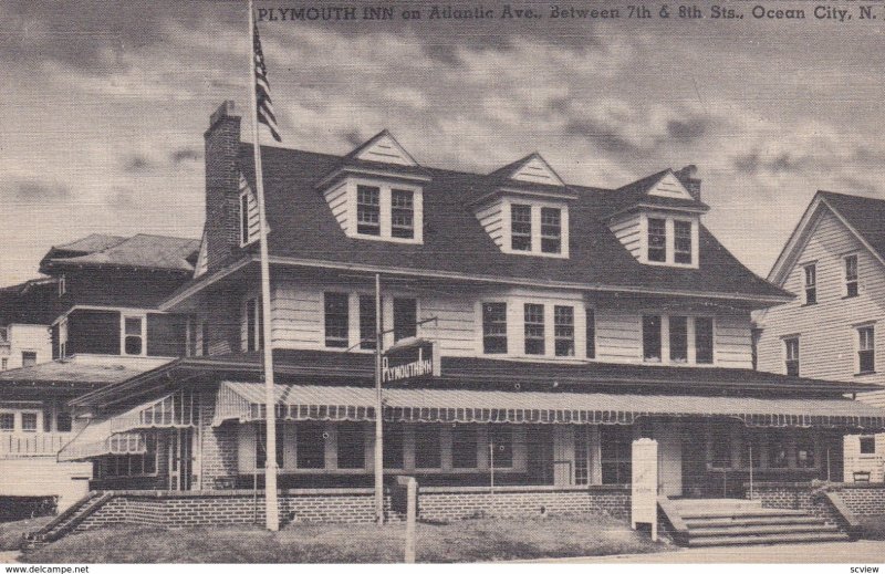 OCEAN CITY, New Jersey, PU-1957; Plymouth Inn on Atlantic Avenue