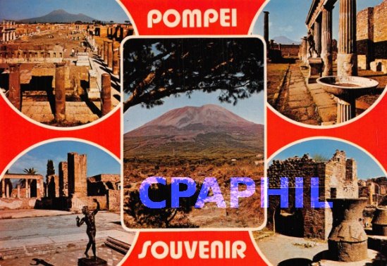 Postcard Modern Pompeii Volcano
