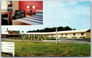 Vtg Berlin Connecticut CT Kenilworth Motel 1950s Roadside View Postcard