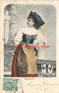 Native Ethnic Culture Costume, Elsasserin Woman, 1907 PM