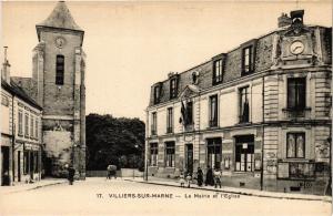 CPA Villiers sur Marne - La Mairie et l'Eglise (274994)