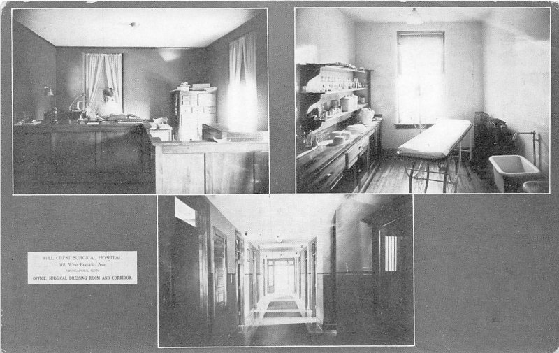 J17/ Minneapolis Minnesota Postcard c1910 3View Interior Hillcrest Surgical121